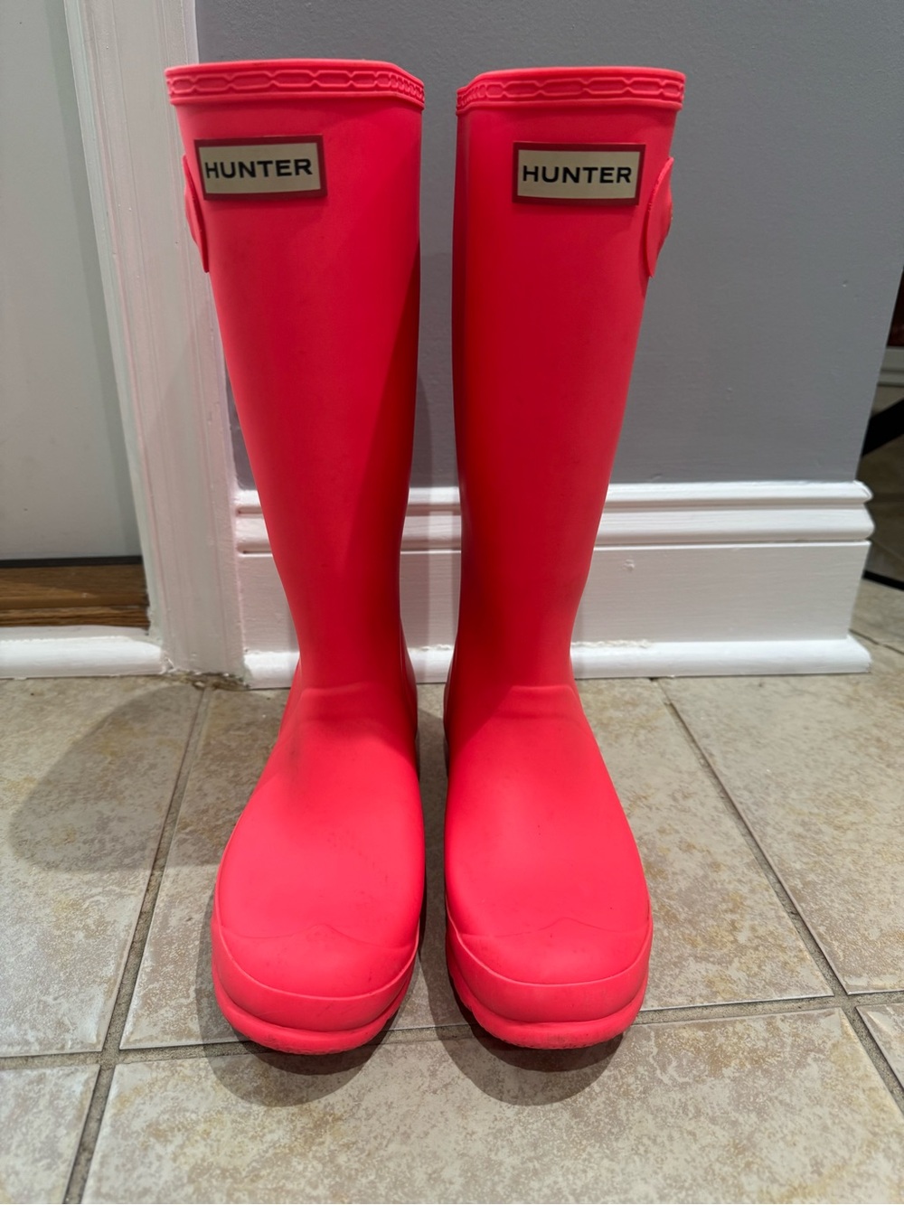 Hunter Original Tall Rain Boots Hot Pink Women’s Size 6 UK 4 EU 37